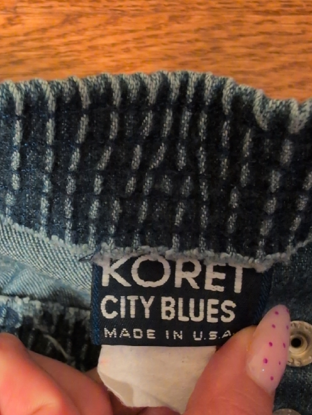 Koret Dark Blue Vintage Button-Front High Waisted Denim Midi Skirt - Picture 2 of 7
